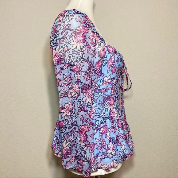 NWT FRENCH CONNECTION Women’s Hallie Peplum Smocked Back Halter Top Size Large - Picture 6 of 16